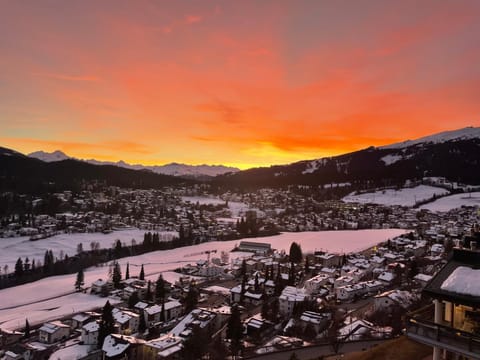 Natural landscape, Winter, View (from property/room), Mountain view, Sunset
