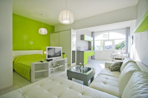 Kitchen or kitchenette, Living room, Dining area, Bedroom