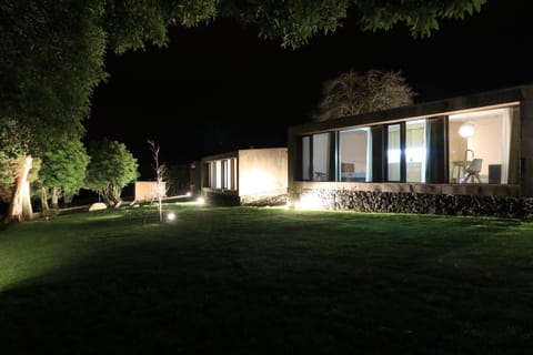 Property building, Night, Garden