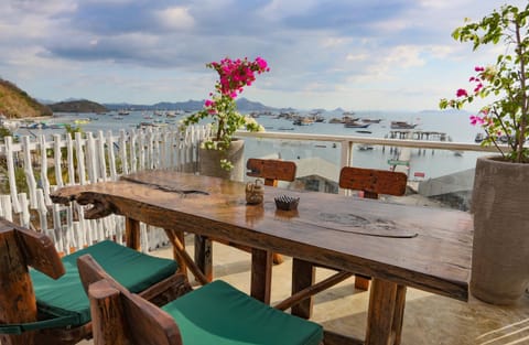 Restaurant/places to eat, Day, Natural landscape, View (from property/room), Sea view