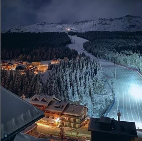 Nearby landmark, Night, Natural landscape, Winter, Skiing, Mountain view, Swimming pool