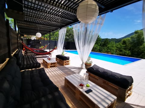 Seating area, On site, Swimming pool