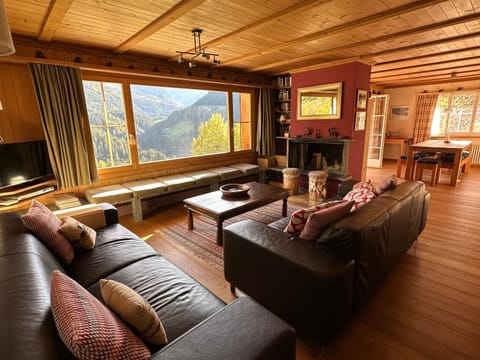 Natural landscape, TV and multimedia, Living room, Seating area, Mountain view