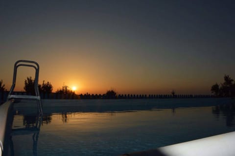 Pool view, Swimming pool, Swimming pool, Sunset