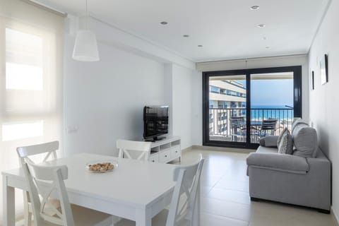 Balcony/Terrace, Living room, Dining area, Pool view, Sea view
