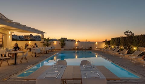 Swimming pool, Sunset