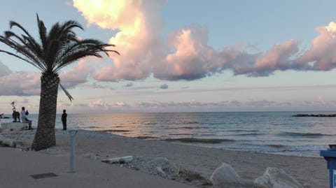 Nearby landmark, People, Natural landscape, Beach, Sunset