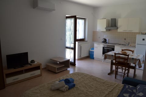 TV and multimedia, Kitchen or kitchenette, Other, Photo of the whole room, Seating area, Dining area