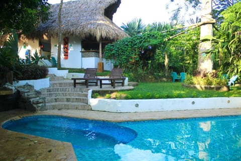 Patio, Spring, Day, Garden, Garden view, Pool view, Swimming pool, sunbed