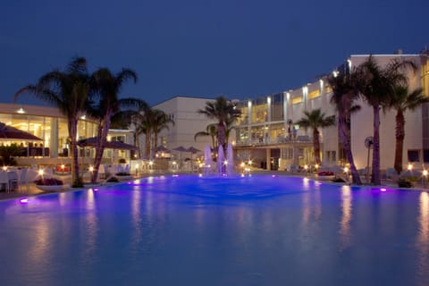 Facade/entrance, Night, Pool view, Swimming pool