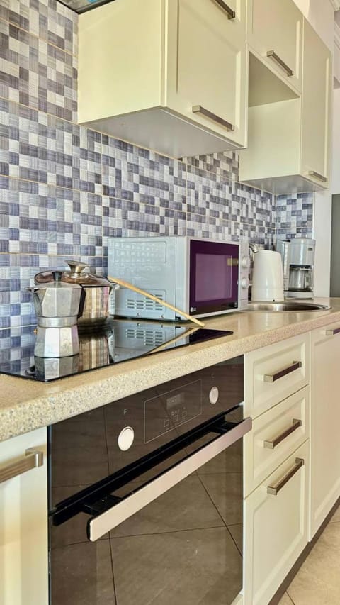 Kitchen or kitchenette, dishwasher, stove