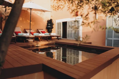 Patio, Day, Natural landscape, Pool view, Swimming pool, Swimming pool, sunbed