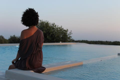 Summer, Pool view, Swimming pool, Swimming pool, Sunset