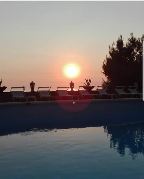 Swimming pool, Sunset