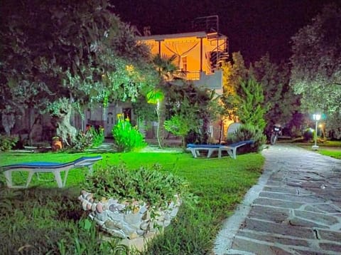 Property building, Night, Natural landscape, Garden