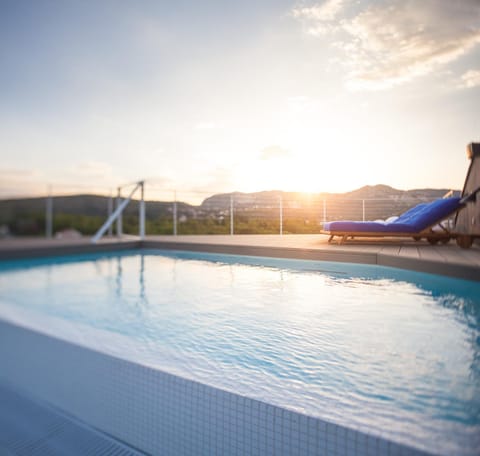 Swimming pool, Sunset