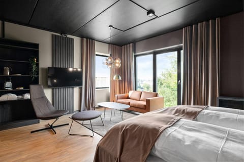Bed, TV and multimedia, Living room, Photo of the whole room, Seating area, Bedroom, hair dresser