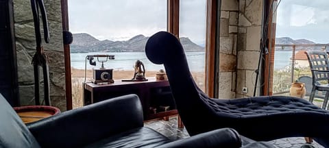 Living room, Seating area, Lake view