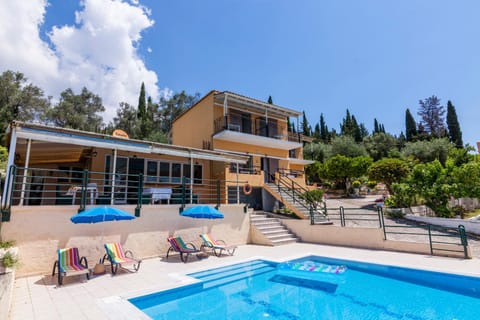 Property building, Facade/entrance, Swimming pool, sunbed