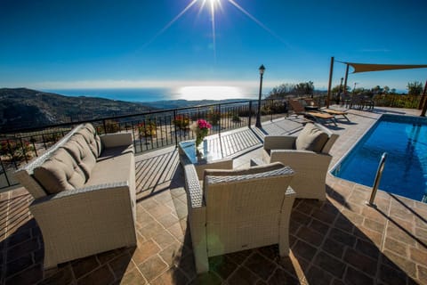 Patio, Mountain view, Pool view, Sea view, Swimming pool