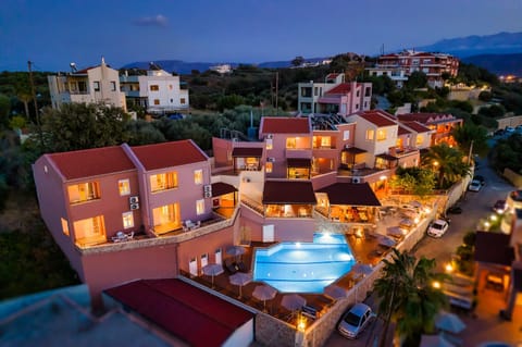 Property building, Night, Neighbourhood, Swimming pool