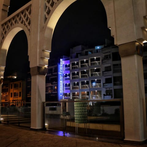 Property building, Night, Living room, Seating area