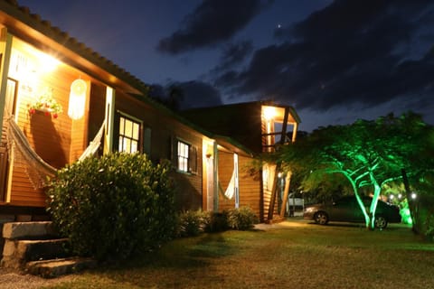 Property building, Night, Garden, Garden view