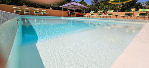 Decorative detail, Pool view, Swimming pool, sunbed