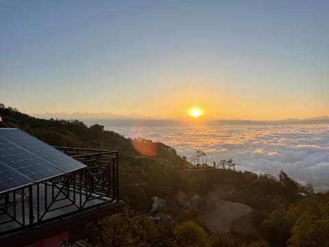 Natural landscape, Balcony/Terrace, Mountain view, Sunrise