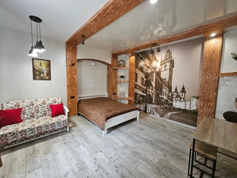 Bed, Living room, Photo of the whole room, Seating area, Bedroom