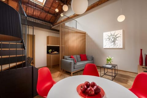 Kitchen or kitchenette, Living room, Dining area