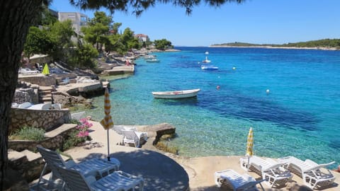 Beach, Sea view, sunbed