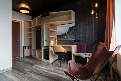 Seating area, wardrobe