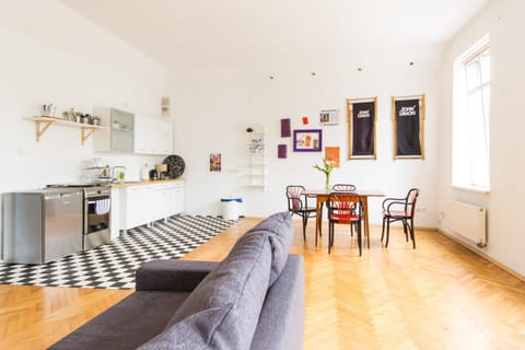 Kitchen or kitchenette, Living room, Dining area