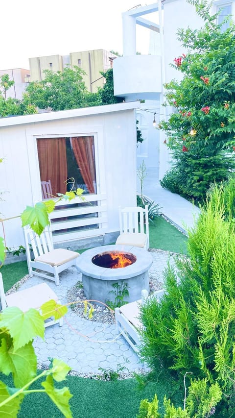 Natural landscape, Garden, Seating area, Garden view