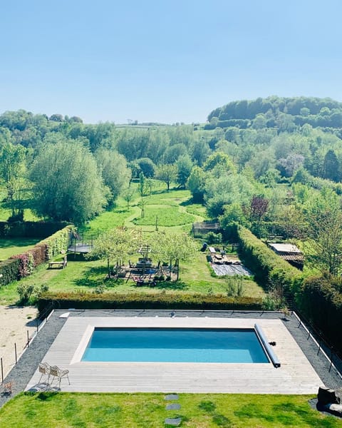 Natural landscape, Garden, Garden view, Pool view