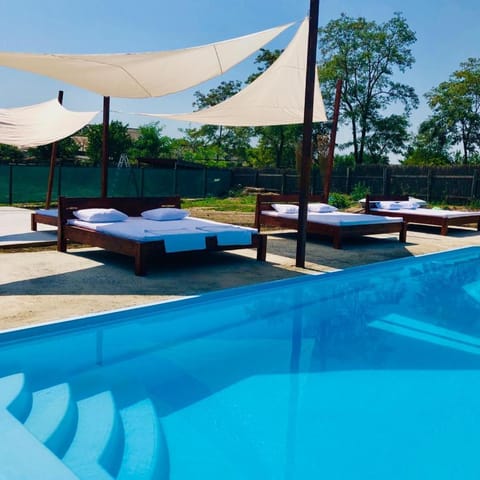 Pool view, Swimming pool, sunbed