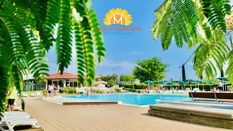 Property logo or sign, Pool view, Swimming pool, sunbed