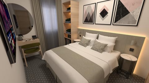 Bed, TV and multimedia, Photo of the whole room, Bedroom