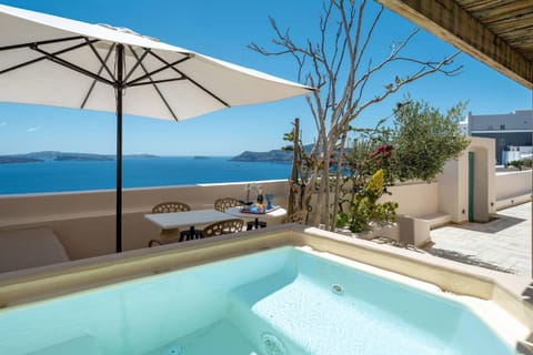 Patio, Natural landscape, Hot Tub, View (from property/room), Sea view