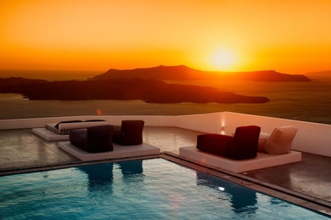 Pool view, Swimming pool, Sunset