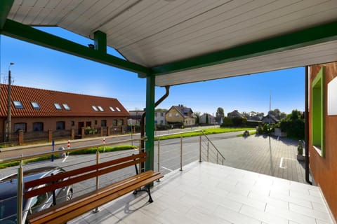 Property building, Facade/entrance, Day, View (from property/room), Balcony/Terrace