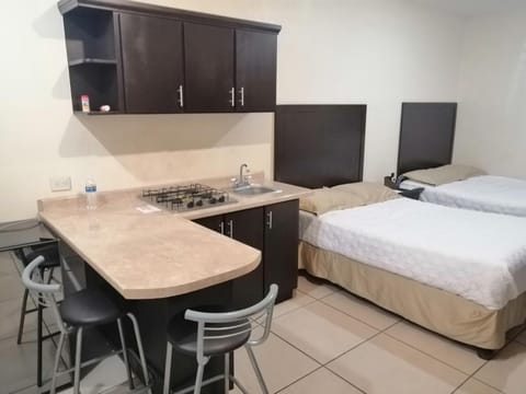 Bed, Bedroom, kitchen
