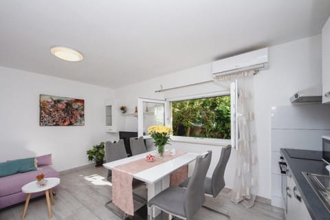 Kitchen or kitchenette, Living room, Dining area, air conditioner