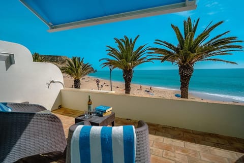 Day, View (from property/room), Balcony/Terrace, Beach, Sea view, sunbed