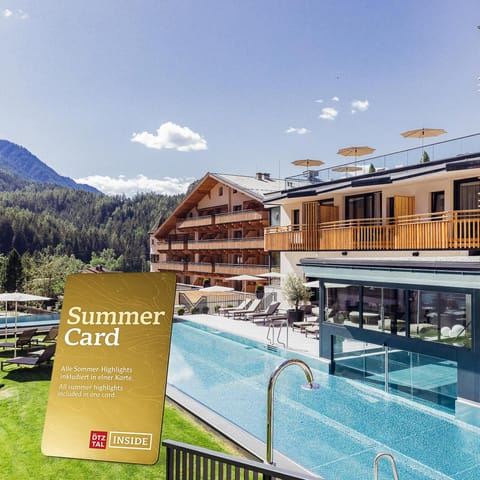 Property building, Summer, Pool view