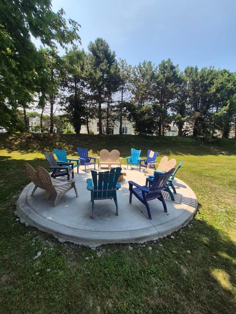 Property building, fireplace