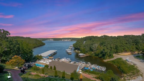 Nearby landmark, Natural landscape, Lake view, Mountain view, Sunset