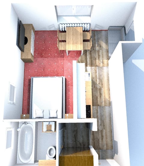 Photo of the whole room, Floor plan