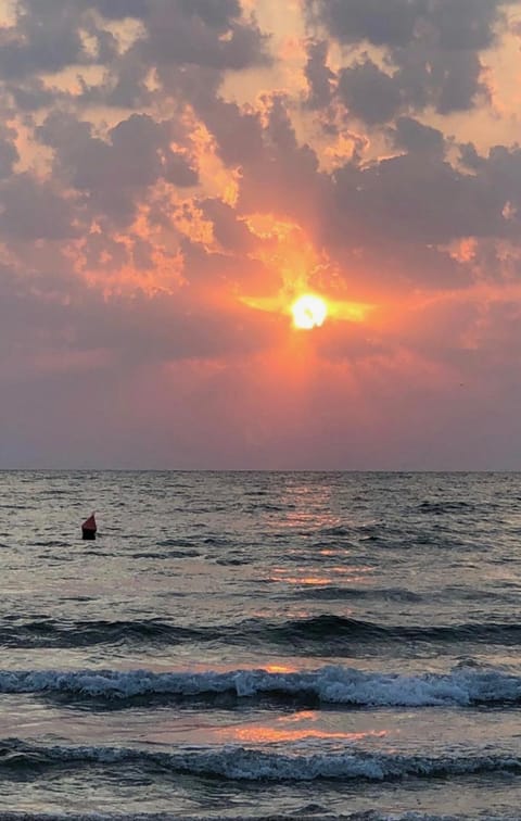 Beach, Sea view, Sunset